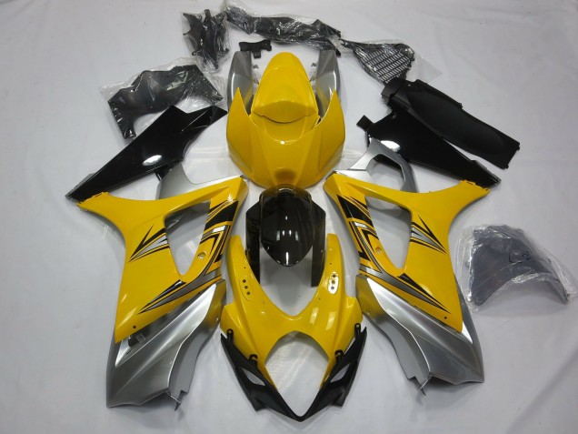 2007-2008 Argent Jaune GSXR 1000 Carénage 2007-2008 Argent Jaune GSXR 1000 Carénage