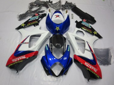 2007-2008 Blanc Rockstar GSXR 1000 Carénage