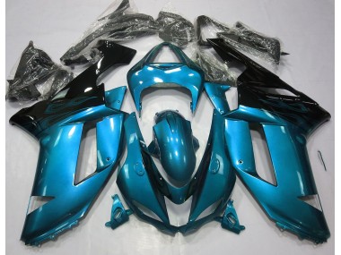 2007-2008 Bleu Clair Brillant & Noir ZX6R Carénage