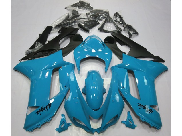 2007-2008 Bleu Clair Brillant ZX6R Carénage 2007-2008 Bleu Clair Brillant ZX6R Carénage