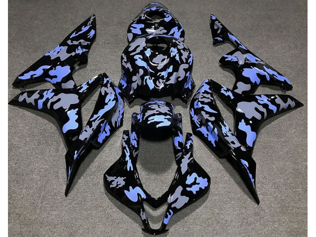 2007-2008 Bleu & Gris Camouflage CBR600RR Carénage 2007-2008 Bleu & Gris Camouflage CBR600RR Carénage