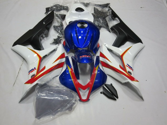 2007-2008 Blu Intenso Bianco E Rosso HRC CBR600RR Carénage 2007-2008 Blu Intenso Bianco E Rosso HRC CBR600RR Carénage