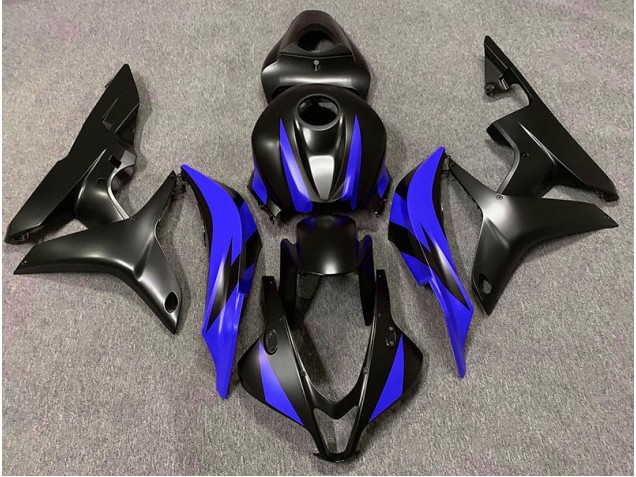 2007-2008 Design Noir Mat & Bleu CBR600RR Carénage 2007-2008 Design Noir Mat & Bleu CBR600RR Carénage