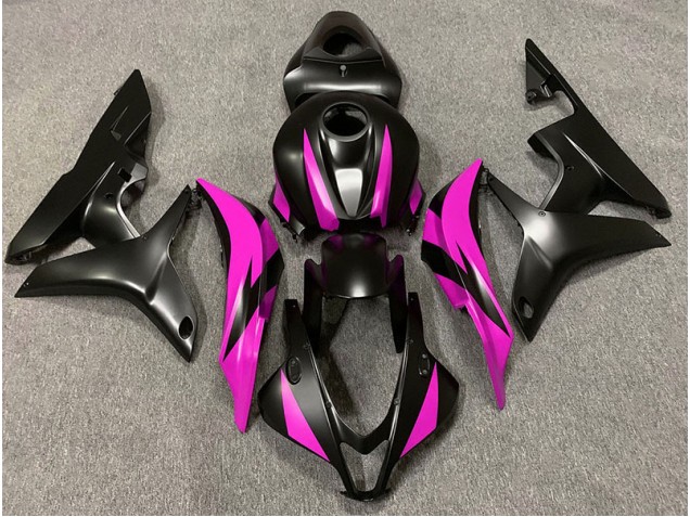 2007-2008 Design Noir Mat & Rose CBR600RR Carénage 2007-2008 Design Noir Mat & Rose CBR600RR Carénage
