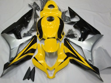 2007-2008 Jaune Brillant Argent & Noir CBR600RR Carénage