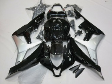 2007-2008 Noir Brillant & Argent CBR600RR Carénage