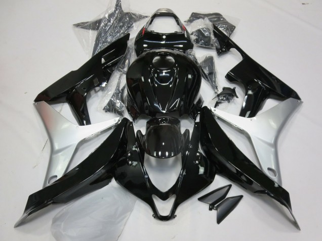 2007-2008 Noir Brillant & Argent CBR600RR Carénage 2007-2008 Noir Brillant & Argent CBR600RR Carénage