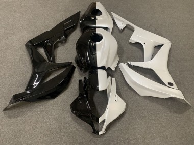 2007-2008 Noir Brillant / Blanc Divisé CBR600RR Carénage