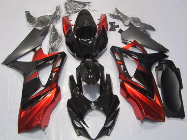 2007-2008 Noir Brillant & Rouge GSXR 1000 Carénage