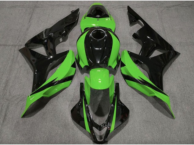 2007-2008 Noir Brillant & Vert CBR600RR Carénage 2007-2008 Noir Brillant & Vert CBR600RR Carénage