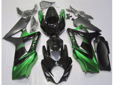 2007-2008 Noir Brillant & Vert GSXR 1000 Carénage