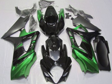 2007-2008 Noir Brillant & Vert GSXR 1000 Carénage