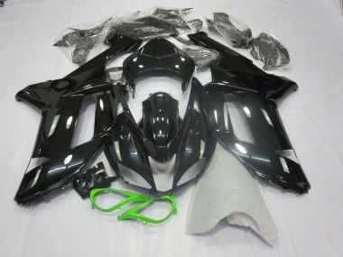 2007-2008 Noir Brillant Vert ZX6R Carénage