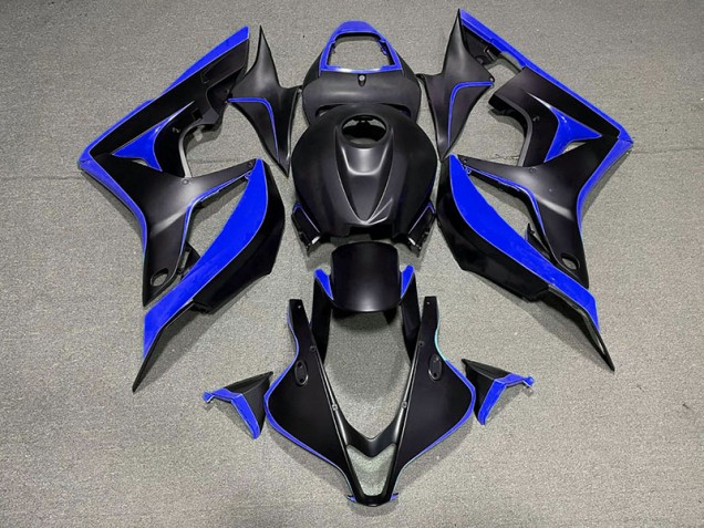 2007-2008 Noir Mat & Bleu CBR600RR Carénage 2007-2008 Noir Mat & Bleu CBR600RR Carénage