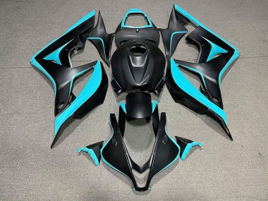 2007-2008 Noir Mat & Cyan CBR600RR Carénage