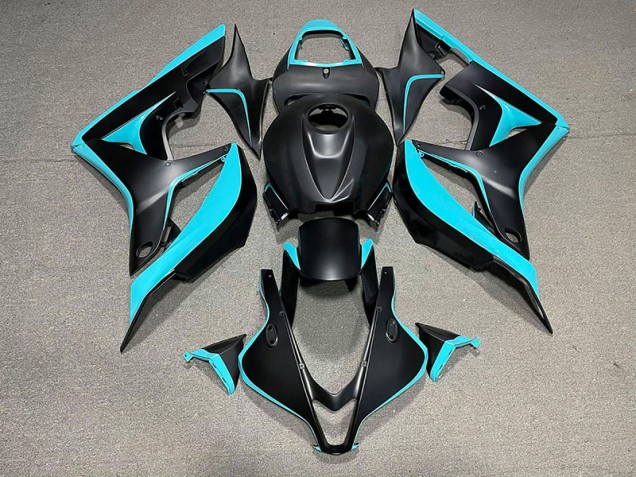 2007-2008 Noir Mat & Cyan CBR600RR Carénage 2007-2008 Noir Mat & Cyan CBR600RR Carénage