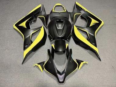 2007-2008 Noir Mat & Jaune CBR600RR Carénage