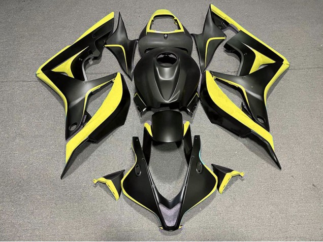 2007-2008 Noir Mat & Jaune CBR600RR Carénage 2007-2008 Noir Mat & Jaune CBR600RR Carénage