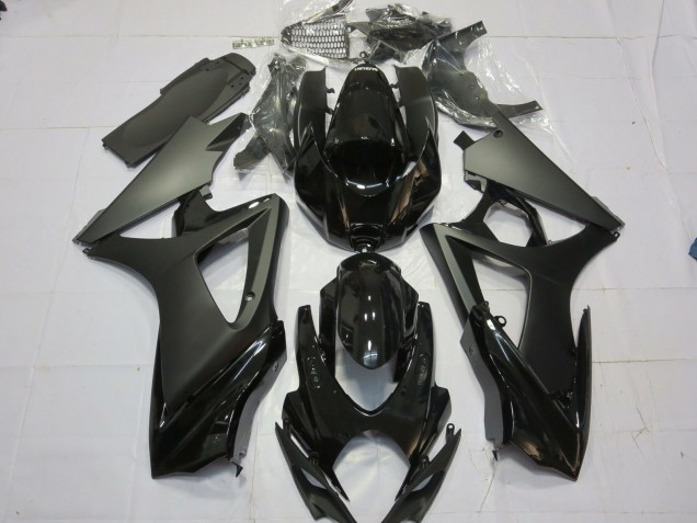 2007-2008 Noir Mat Noir Brillant GSXR 1000 Carénage 2007-2008 Noir Mat Noir Brillant GSXR 1000 Carénage