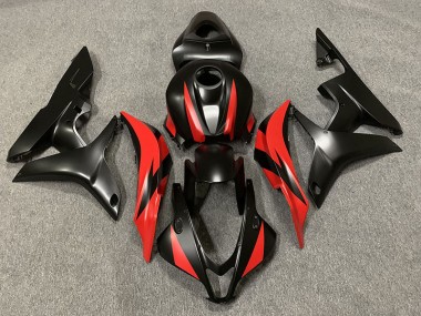 2007-2008 Noir Mat & Rouge CBR600RR Carénage