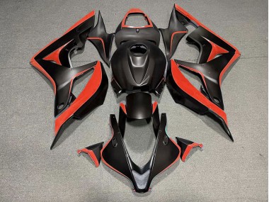2007-2008 Noir Mat & Rouge CBR600RR Carénage