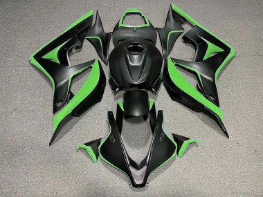 2007-2008 Noir Mat & Vert CBR600RR Carénage