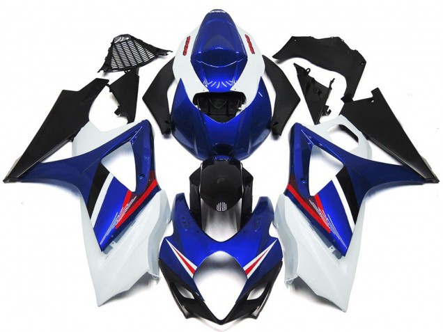 2007-2008 OEM Style Bleu Brillant & Blanc Rouge GSXR 1000 Carénage 2007-2008 OEM Style Bleu Brillant & Blanc Rouge GSXR 1000 Carénage