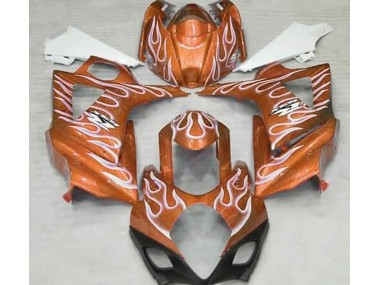 2007-2008 Orange Brillant & Blanc Flamme GSXR 1000 Carénage