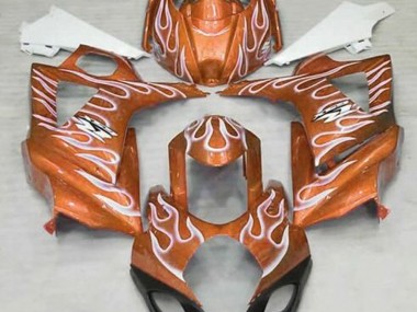 2007-2008 Orange Brillant & Blanc Flamme GSXR 1000 Carénage