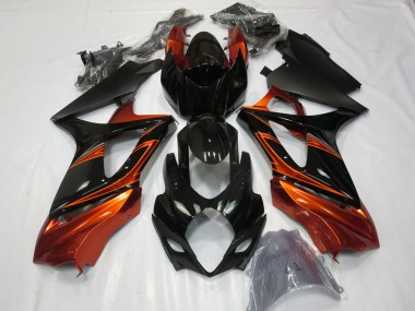 2007-2008 Orange Brûlé & Noir GSXR 1000 Carénage
