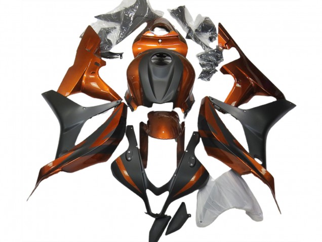 2007-2008 Orange Brûlé & Noir Mat CBR600RR Carénage 2007-2008 Orange Brûlé & Noir Mat CBR600RR Carénage