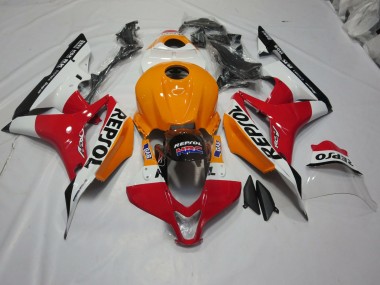 2007-2008 Orange Clair & Blanc Repsol CBR600RR Carénage