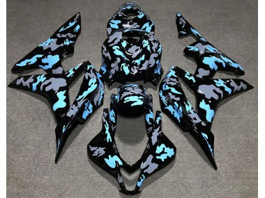 2007-2008 Personnalisé Camo Bleu CBR600RR Carénage