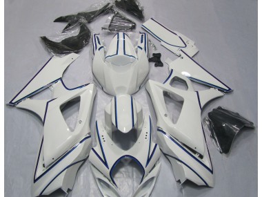 2007-2008 Rayure Pin Bleu Blanc Brillant GSXR 1000 Carénage