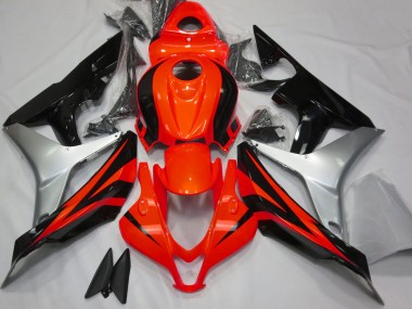 2007-2008 Rouge Brillant Argent & Noir CBR600RR Carénage