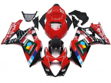 2007-2008 Rouge Brillant Multicolore GSXR 1000 Carénage