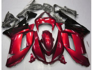 2007-2008 Rouge Brillant & Noir ZX6R Carénage