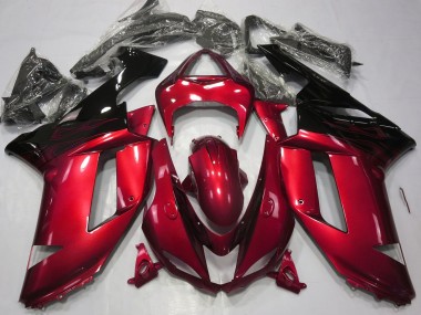 2007-2008 Rouge Brillant & Noir ZX6R Carénage