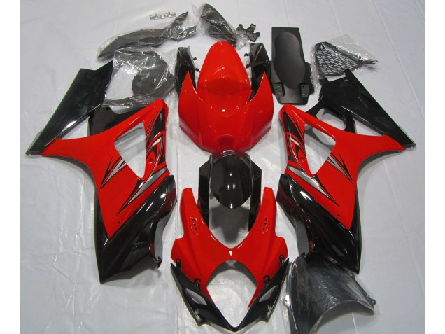2007-2008 Rouge Lave & Noir GSXR 1000 Carénage 2007-2008 Rouge Lave & Noir GSXR 1000 Carénage