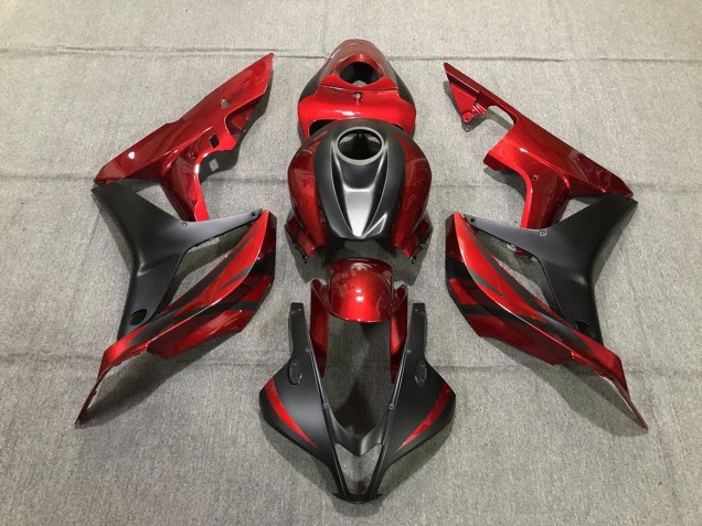 2007-2008 Rouge Profond & Noir Mat CBR600RR Carénage 2007-2008 Rouge Profond & Noir Mat CBR600RR Carénage