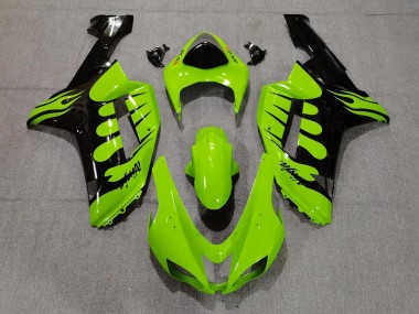 2007-2008 Vert Flamme ZX6R Carénage