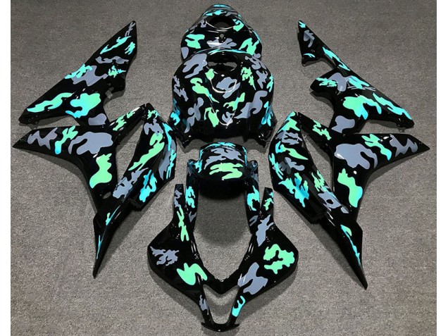 2007-2008 Vert & Gris Camouflage CBR600RR Carénage 2007-2008 Vert & Gris Camouflage CBR600RR Carénage