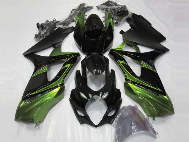 2007-2008 Vert Électrique & Noir Brillant GSXR 1000 Carénage 2007-2008 Vert Électrique & Noir Brillant GSXR 1000 Carénage