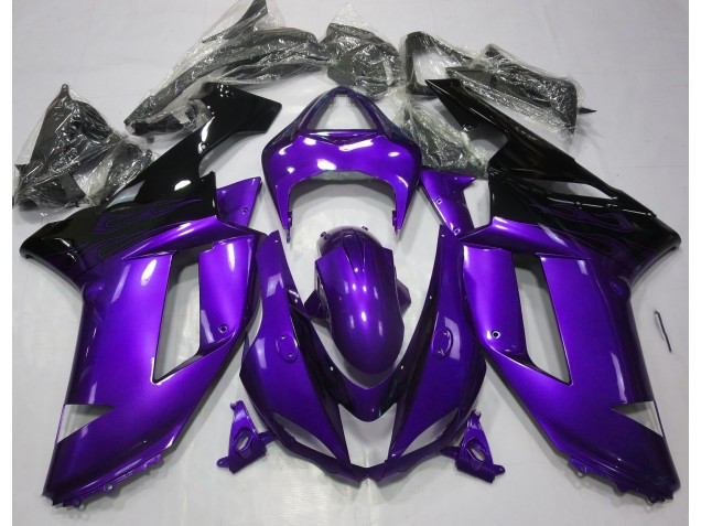2007-2008 Violet Brillant & Noir ZX6R Carénage 2007-2008 Violet Brillant & Noir ZX6R Carénage
