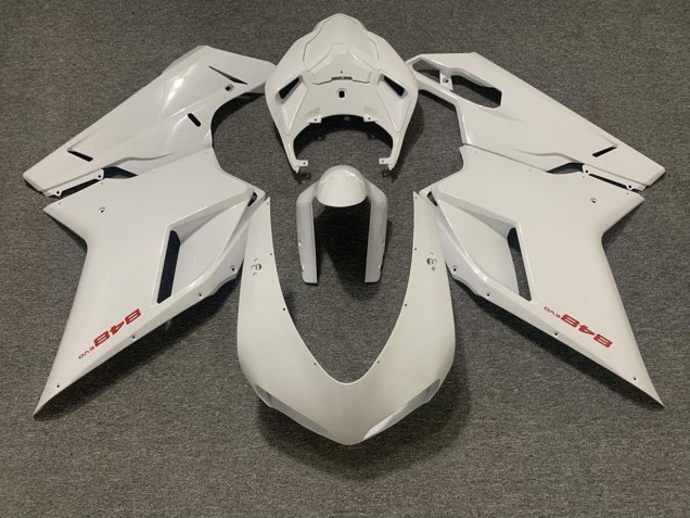 2007-2014 Blanc Brillant Ducati 848 1098 1198 Carénage 2007-2014 Blanc Brillant Ducati 848 1098 1198 Carénage