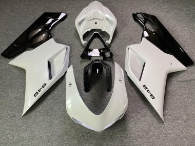 2007-2014 Blanc Nacré & Noir Ducati 848 1098 1198 Carénage