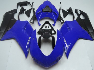 2007-2014 Bleu Brillant & Noir Ducati 848 1098 1198 Carénage