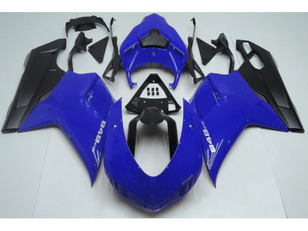 2007-2014 Bleu Brillant & Noir Ducati 848 1098 1198 Carénage