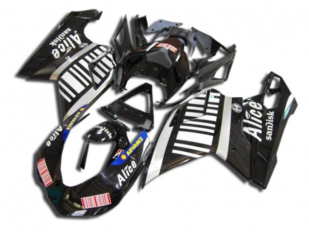2007-2014 Noir Alice Ducati 848 1098 1198 Carénage