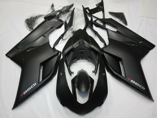 2007-2014 Noir Mat Avec Rouge Ducati 848 1098 1198 Carénage
